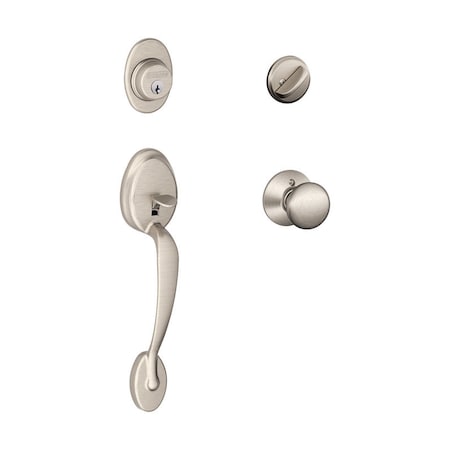 Schlage Handleset Satin Nickel F60NPLY619
